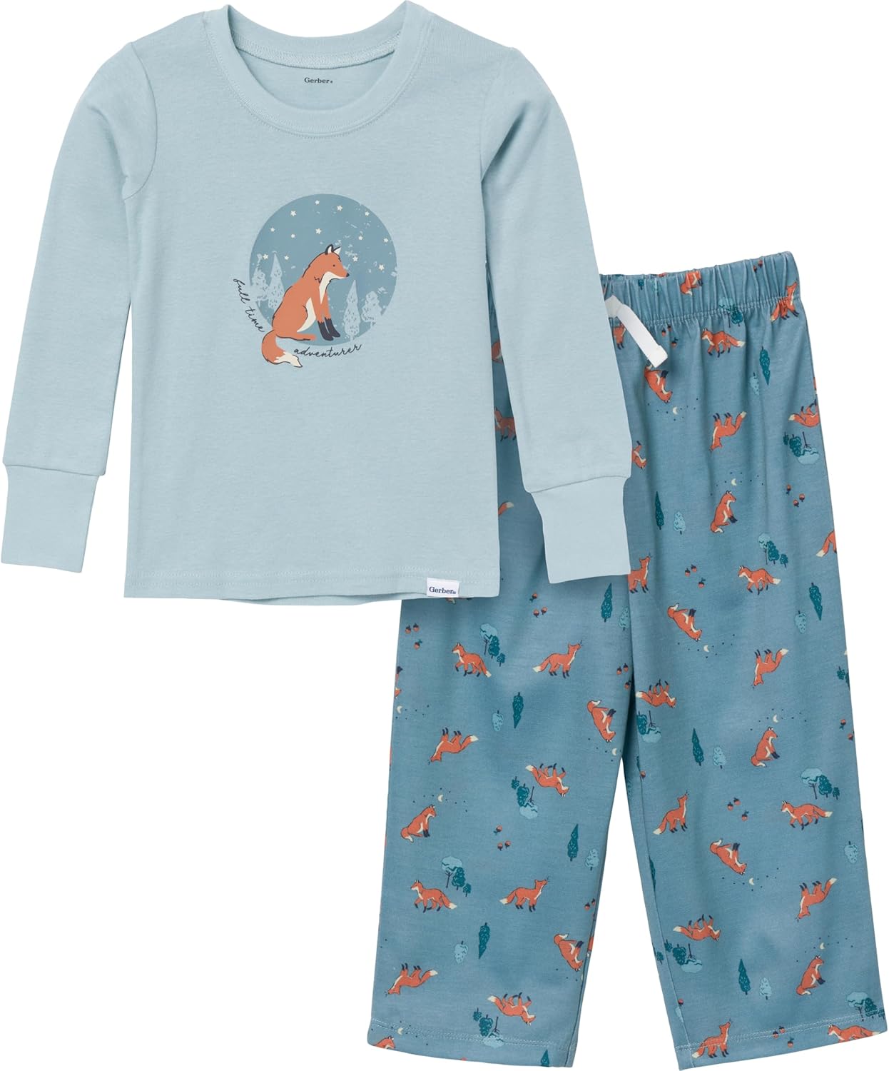 Gerber baby-boys 2-piece Pajama Set (Long-sleeve Cotton Top & Loose-fitting Pants)