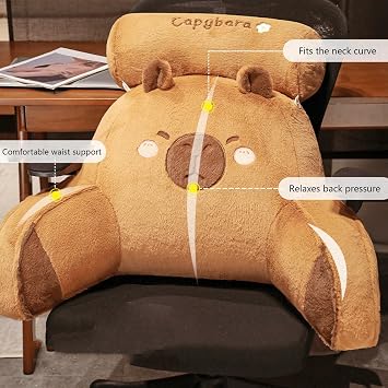 Bed Backrest Pillow With Arm Rest, 60×40cm Cuddle Cushion Back Lumbar Support Head Rests Bed Reading Pillow Arms, Back Pillows Chair For Rests, Reading, Watching TV, gamings For Boys And Girls