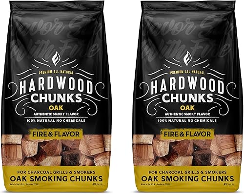 Miniatura 17 de Fire & Flavor Paquete de trozos de madera natural prémium para fumadores, trozos de madera para fumar, trozos de madera para ahumar, accesorios