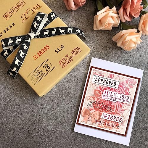 Miniatura 3 de GLOBLELAND Sellos transparentes con matasellos retro para bricolaje Scrapbooking Vintage Air Mail Sellos transparentes de silicona 5.9x5.9 in Sellos