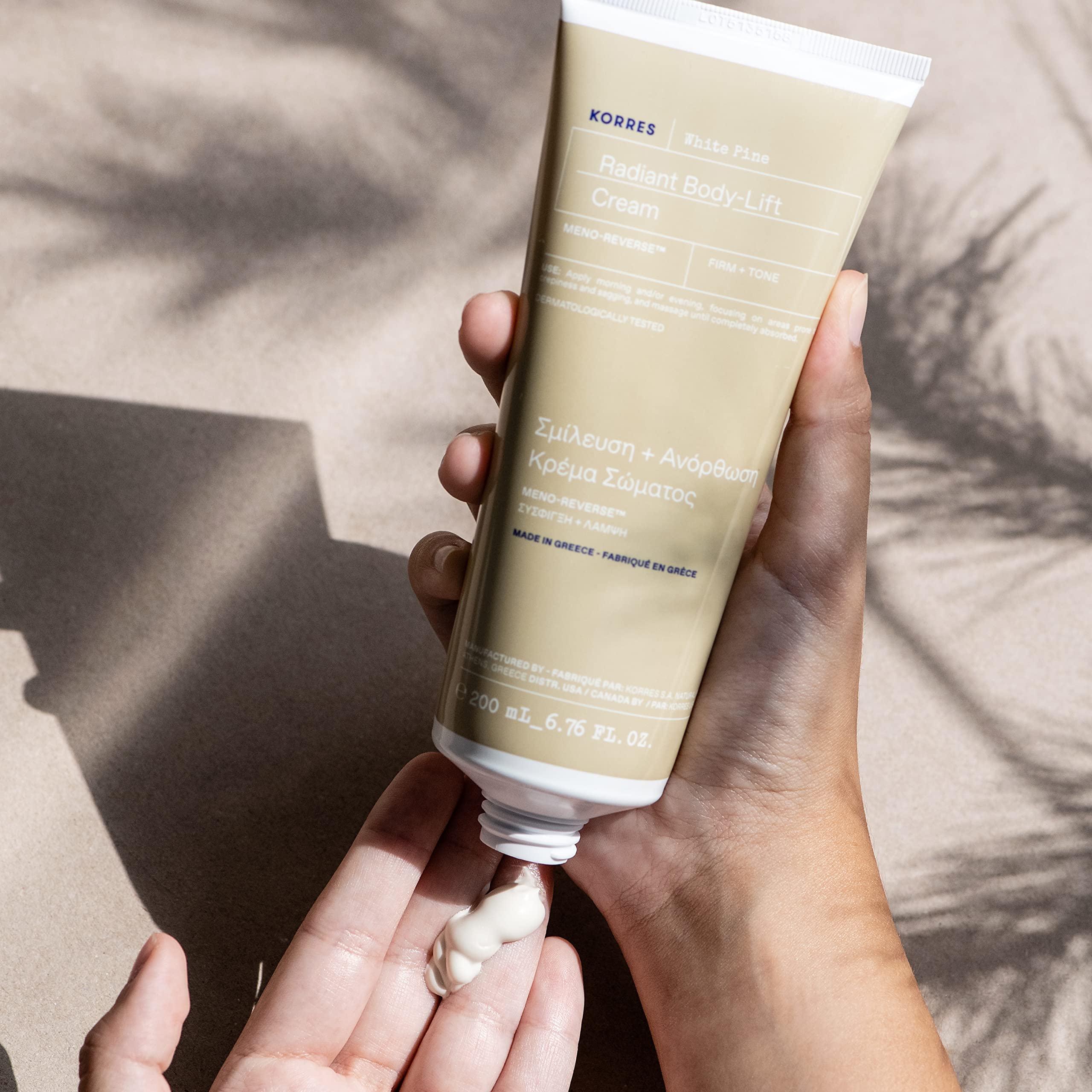 Korres White Pine Radiant Body Lift Cream 200 ml, Body Cream for Perimenopausal And Menopausal Skin Firm And Lift Skin - Image 2