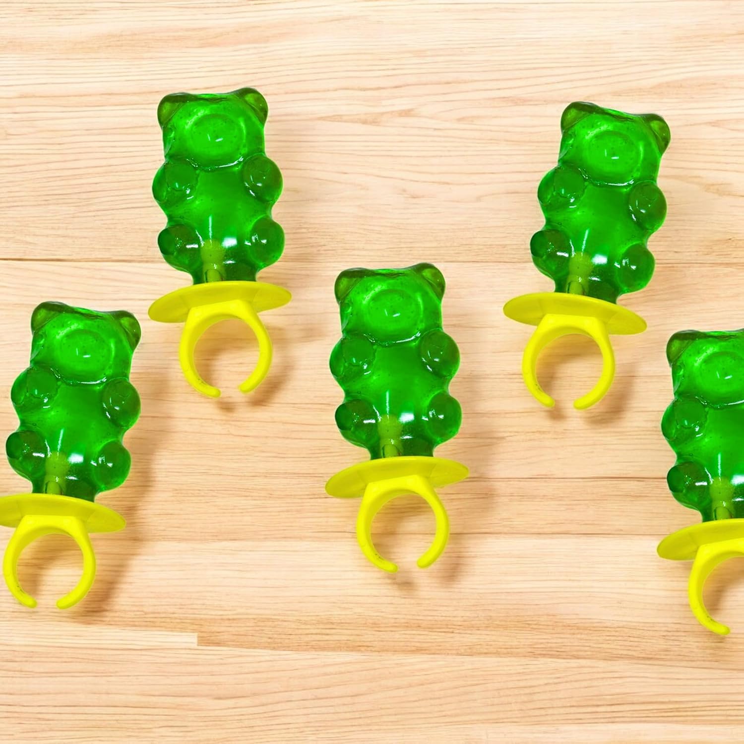 Sour Watermelon Teddy Pop Ring Lollipops - 40 Count Bulk, Individually Wrapped, Wearable Treats - Gluten-Free, Nut-Free, Kosher Great for Goody Bags, Holidays, Birthdays & Party Favors