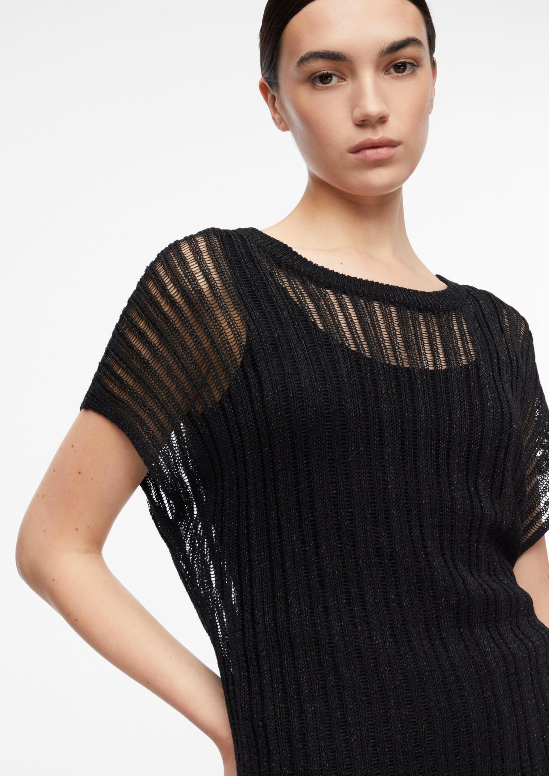 Comma Lockerer Poncho aus Viskosemix