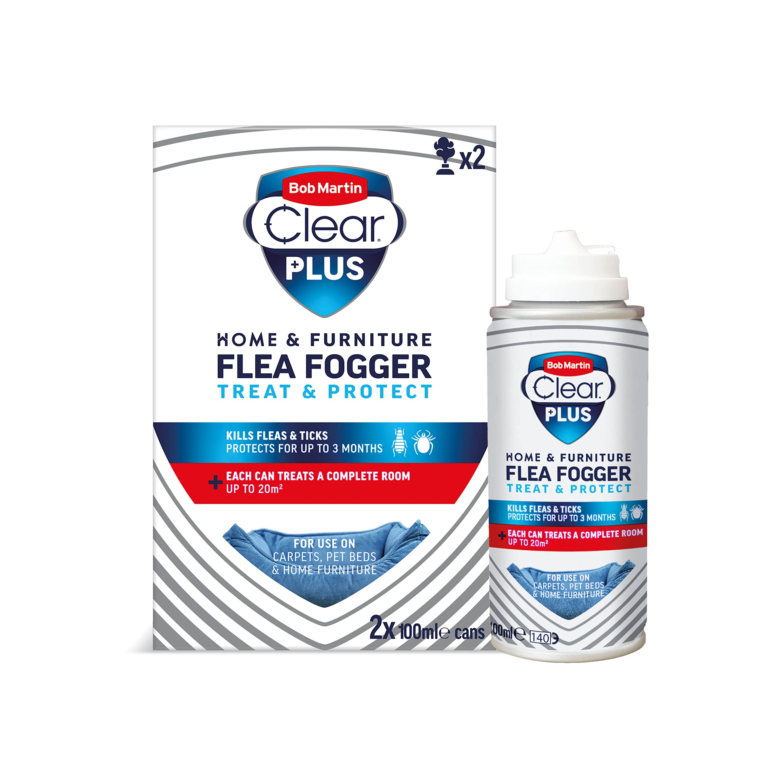 Bob Martin Clear Plus Home & Furniture Flea Fogger, Kills Fleas