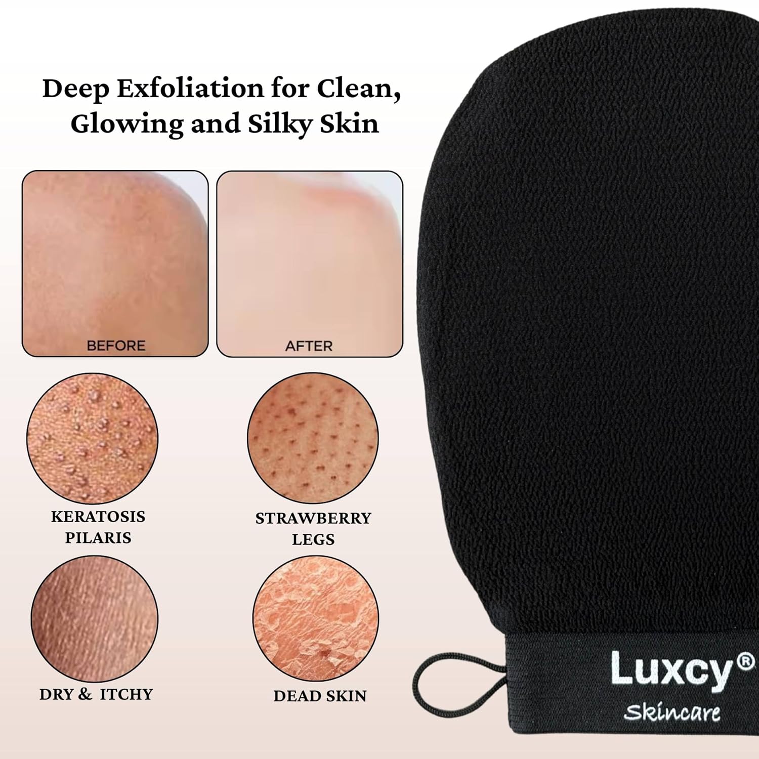 Premium Korean Exfoliating Mitt & Body Scrubber Glove, Viscose Fiber Dead Skin Remover for Smooth, Radiant Skin, Shower Skincare, Keratosis Pilaris Treatment & Self-Tan Prep (2 Pack) - Image 7