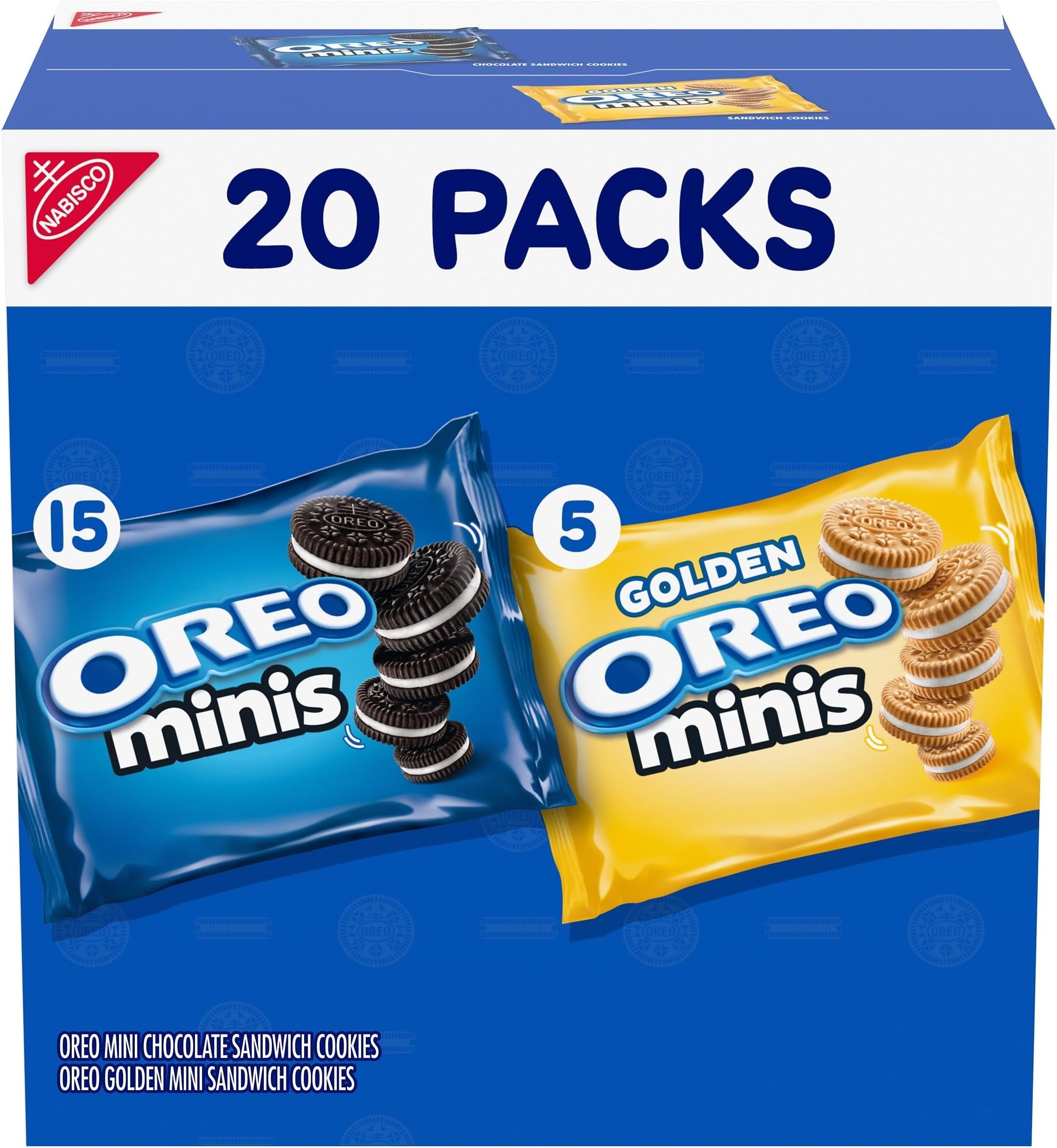 Mini Mix Sandwich Cookies Variety Pack, 20 Snack Packs