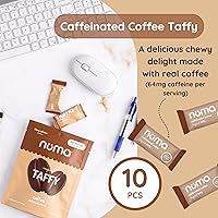 Vista 3 de Numa Foods Coffee Chews - Caramelos de Taffy con Cafeína, Bajos en Azúcar, Altos en Proteínas, Bajos en Calorías, Caramelos Totalmente Naturales