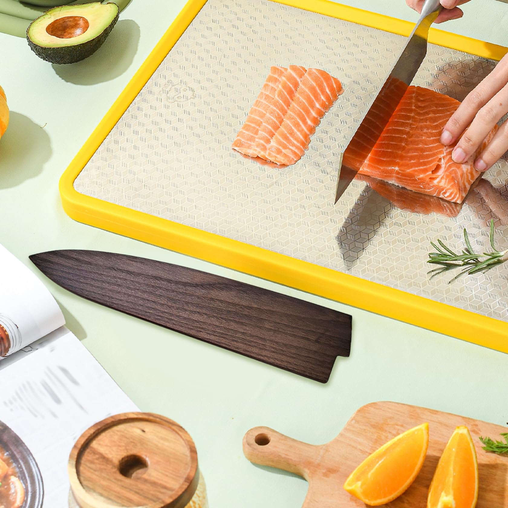 Funda para Cuchillo de Madera de 11, 8 Pulgadas, Protector de Hoja para Cuchillos de Chef y Gyuto, Cubiertas