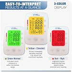 ByFloProducts Blood Pressure Monitor for Home Use – Accurate & Automatic Blood Pressure Machine with Heartbeat Detection, Easy to use, Blood Pressure Cuff 22-42cm, Memory Function 2x99, 3-Color Backlit Display