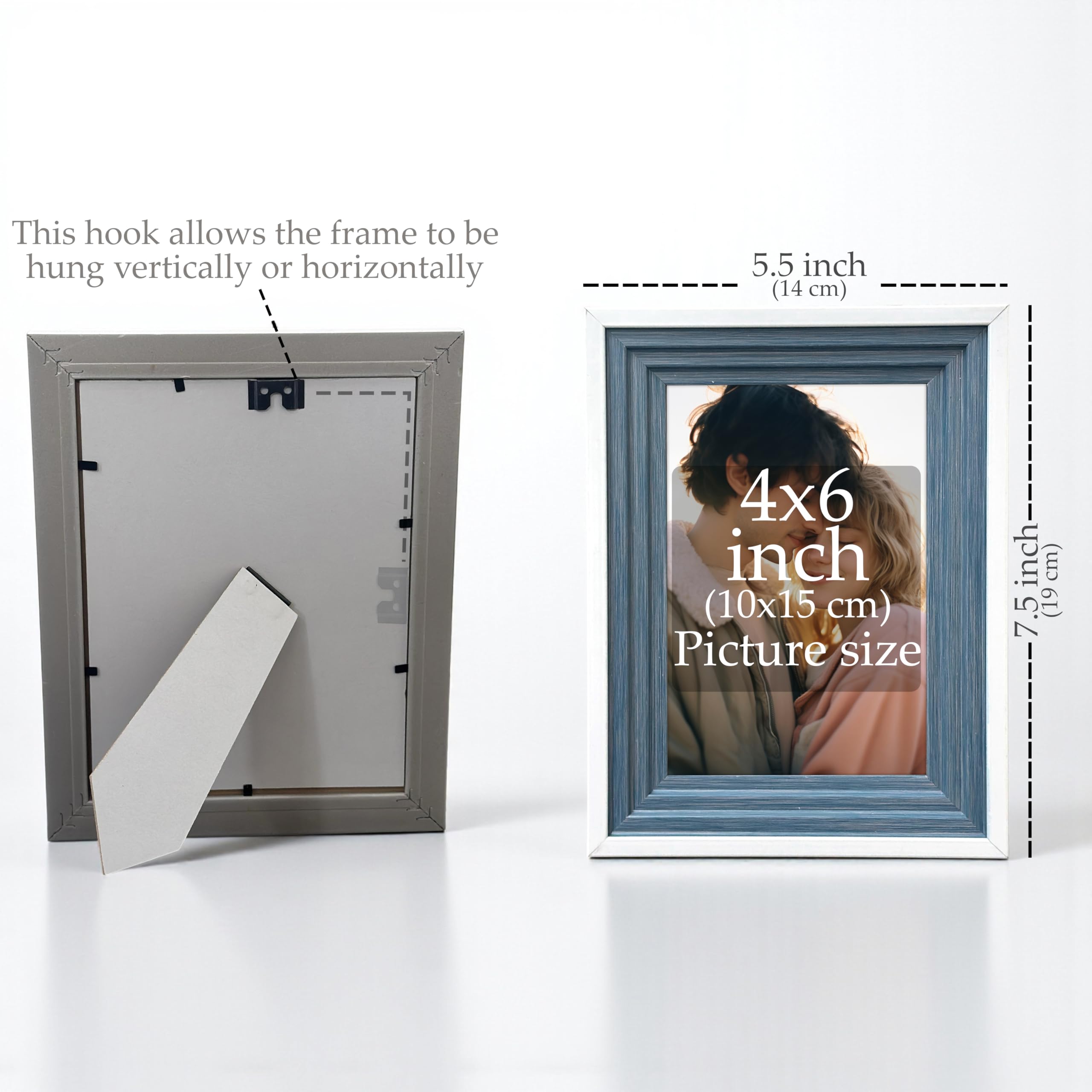 Art Street Aqua set of 3 table photo frame mix size 4x6, 5x7, 6x8