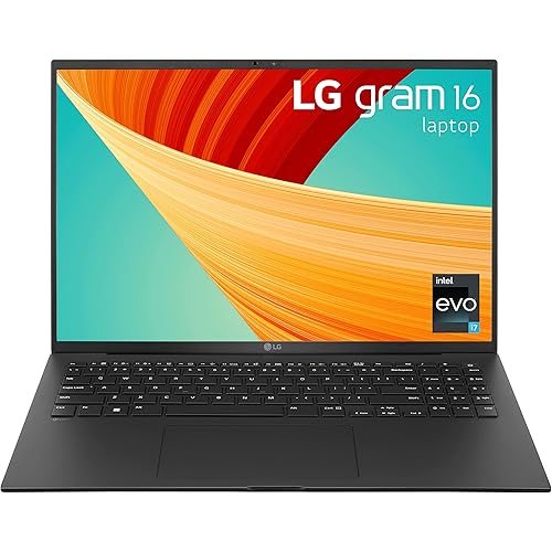 LG gram 16” Lightweight Laptop, Intel 13th Gen Core i7 Evo Platform, Windows 11 Home, 32GB RAM, 2TB SSD, Black