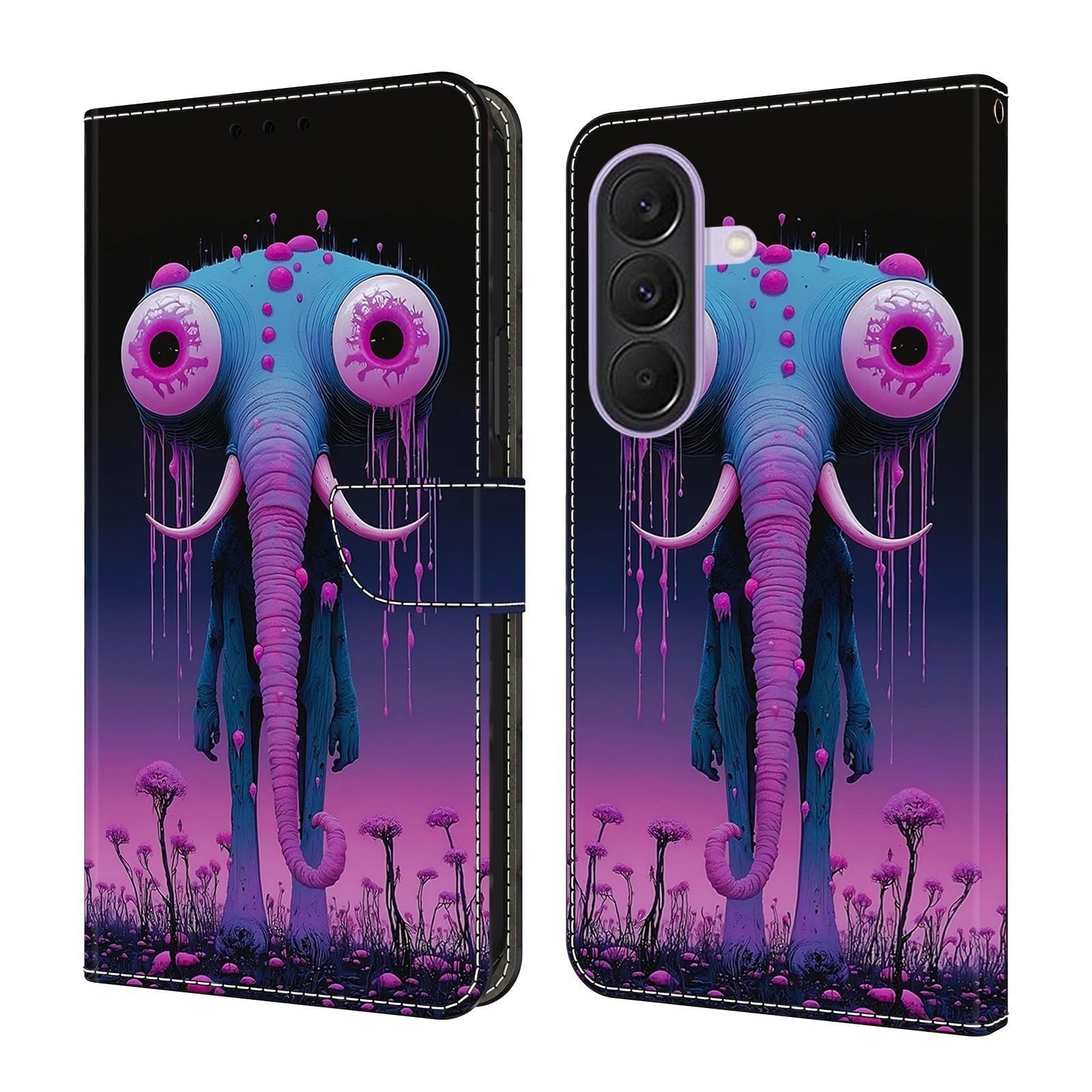 Generic Étui compatible avec Samsung Galaxy S20 (Motif : éléphant) en cuir Portefeuille à rabat magnétique Motif
