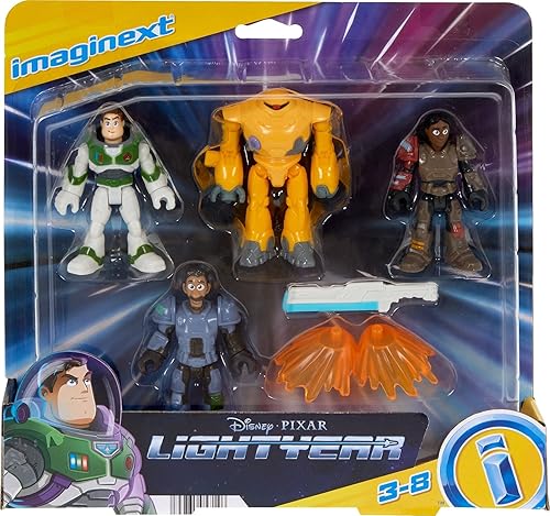 Miniatura 6 de Fisher-Price Imaginext - Juego de figuras de Disney y Pixar Lightyear Jr. ZAP Patrol con juguete Buzz Lightyear para niños en edad preescolar a