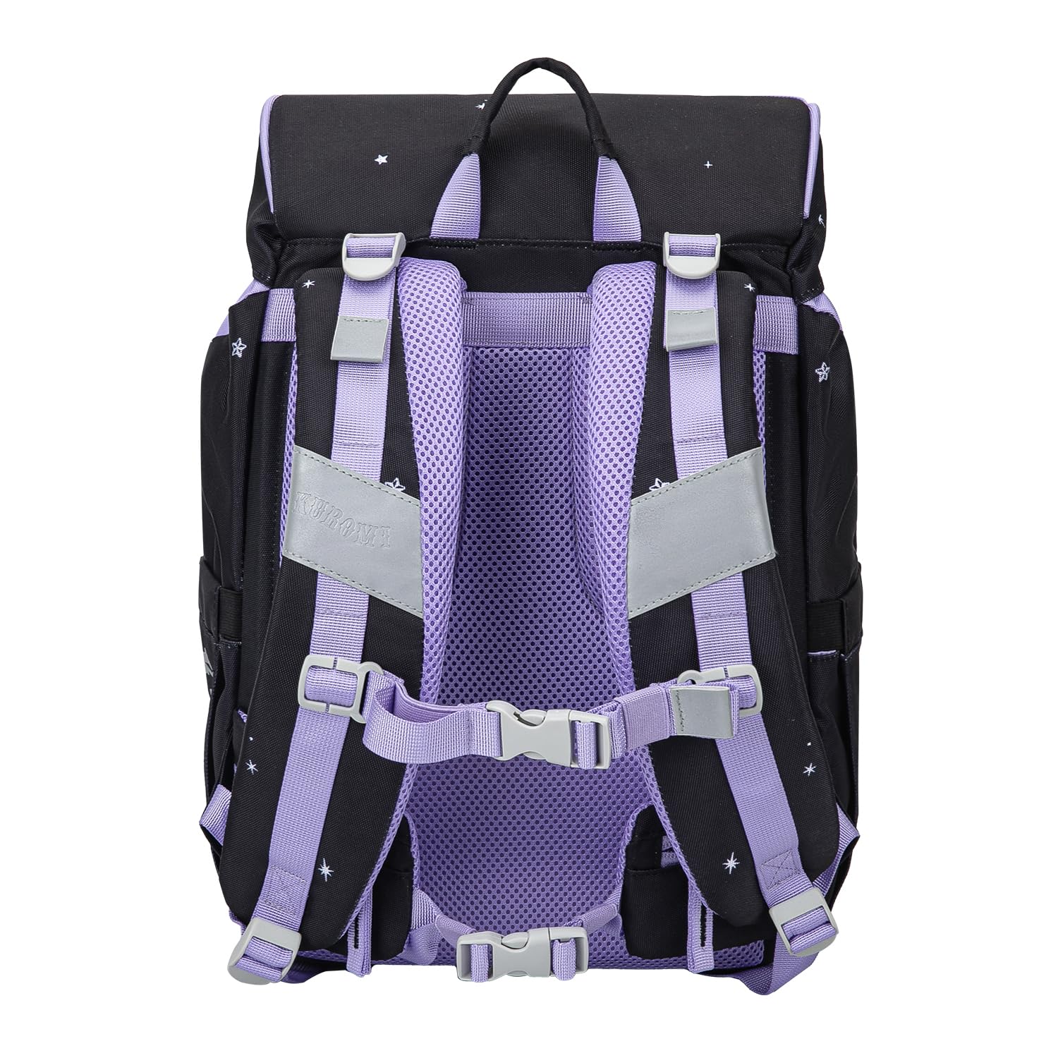 Baagl Mochila escolar para niños y niñas, juego de 5 piezas (mochila escolar Airy para 1ª clase, estuche, bolsa de gimnasio, delantal, bolsa de pecho), mochila escolar ergonómica, 16,5 l, Kuromi