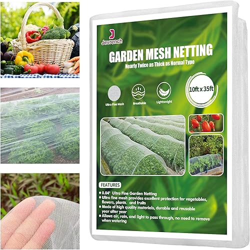 Red de jardín Jevrench duradera ultra fina para jardín, cubierta de filas para plantas de jardín, hace que las plantas, verduras, frutas y flores