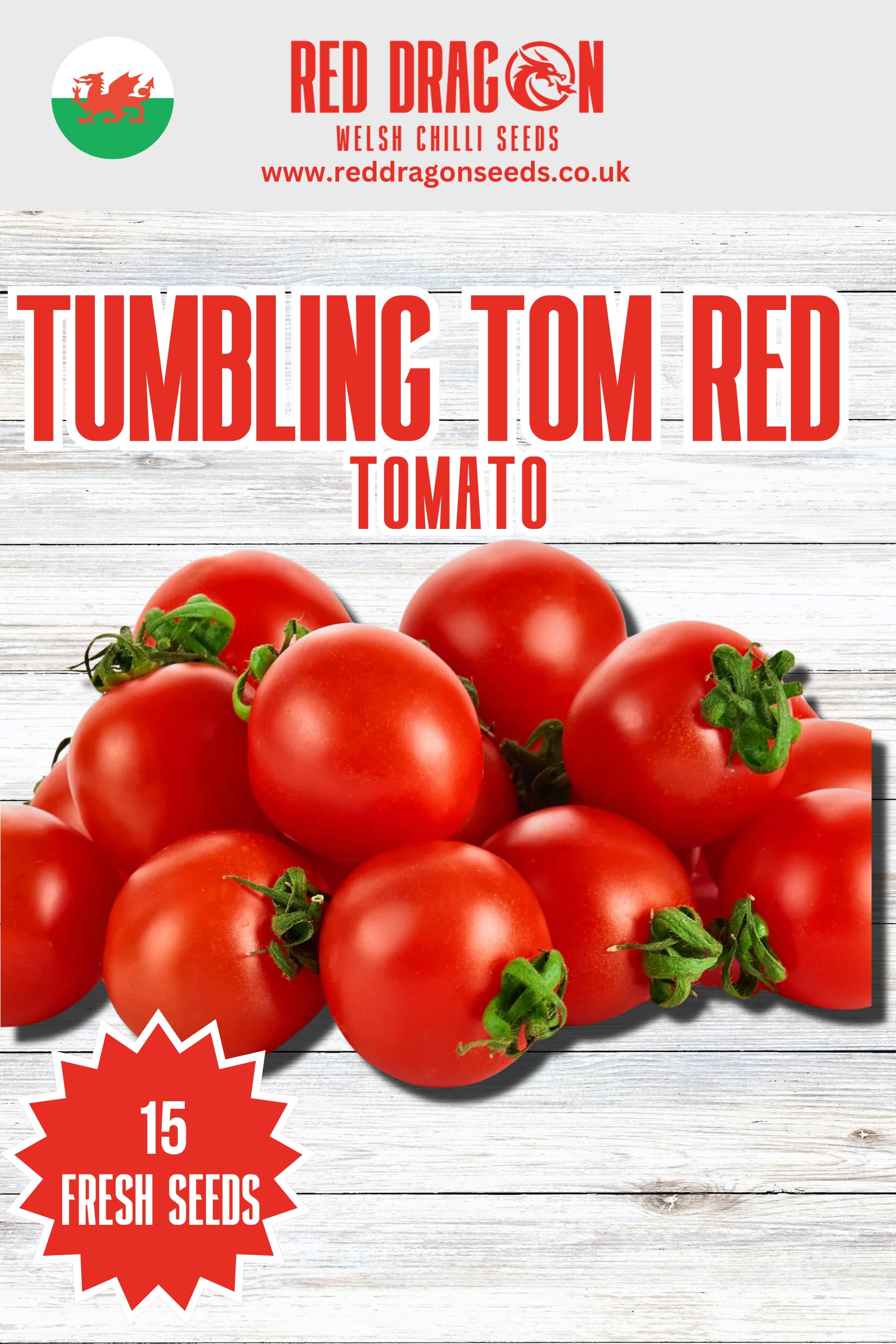Tumbling Tom Red Tomato Seeds - 15 Fresh Tumbling Tom Red Tomato Seeds