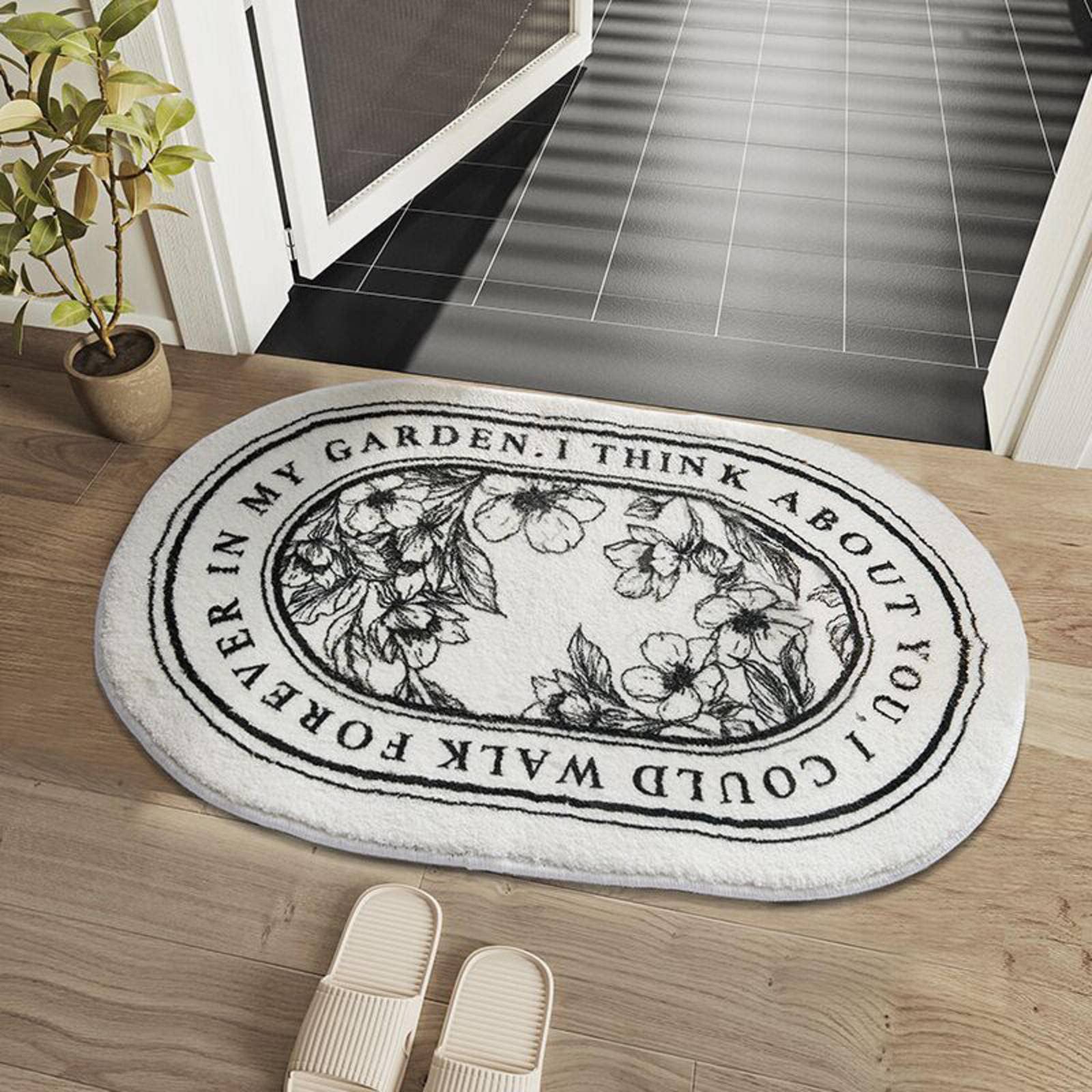 Oval bathroom mats bathroom absorbent mat cashmere mat non-slip mat door mat