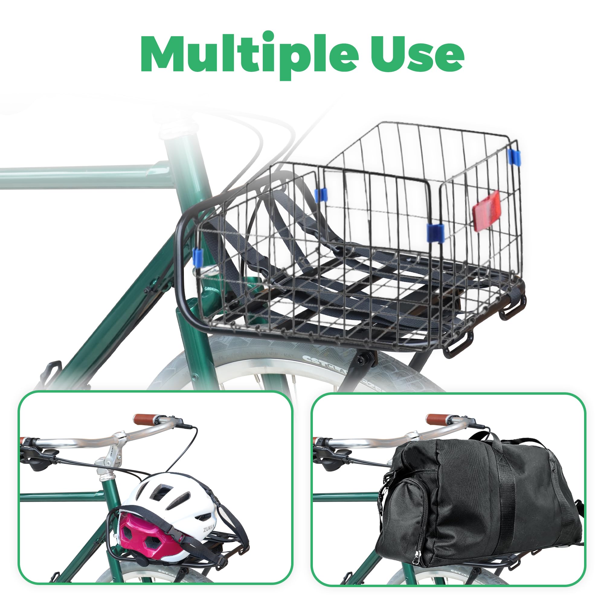 ZUKKA Fahrrad Gepäckträger vorne Maximaler Belastung 15kg,Aluminiumlegierung Geeignet für 24-29 Zoll 700C Fahrräder für Mountainbike Rennrad