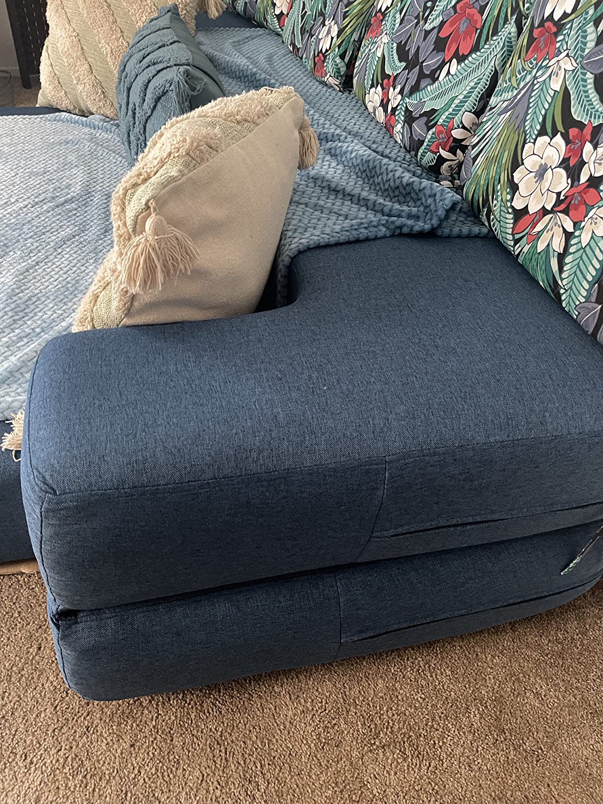 12/mo Finance BALUS Queen Folding Sofa Bed, 8.6 Inch Floor Sofa Bed