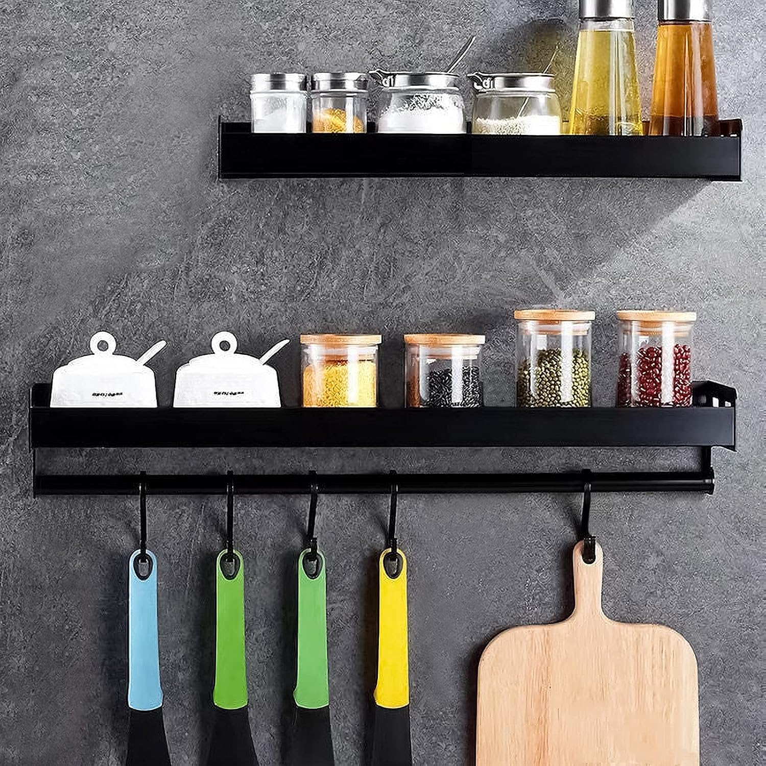 DIDUDE Étagère à Epices,(2 pièces) Support Rangement Ustensiles de