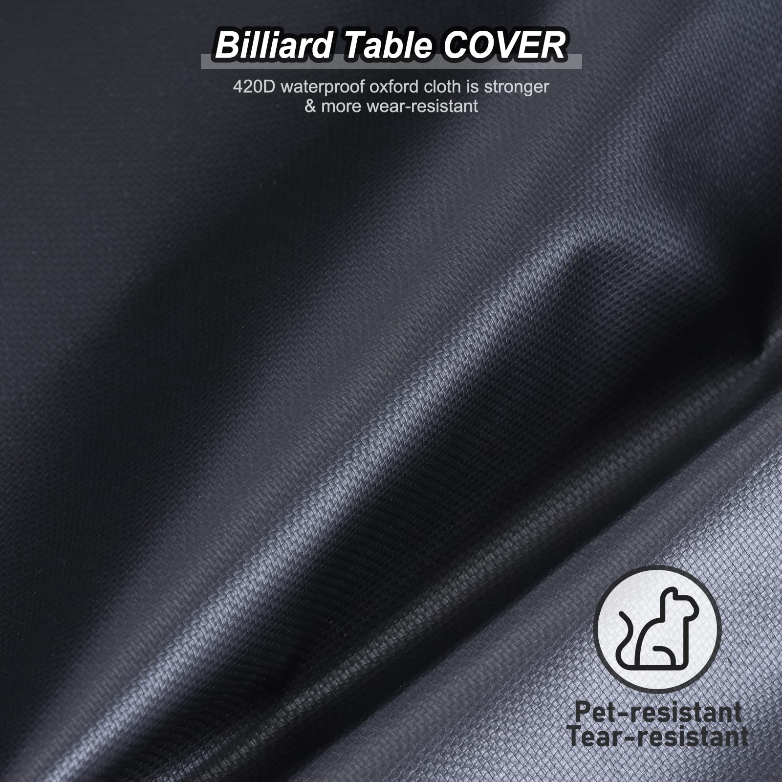 PATIKIL Pieds Billard Piscine Tableau Couverture, Imperméable Extérieur Intérieur Polyester Étanche à poussière Billard Tableau Protection