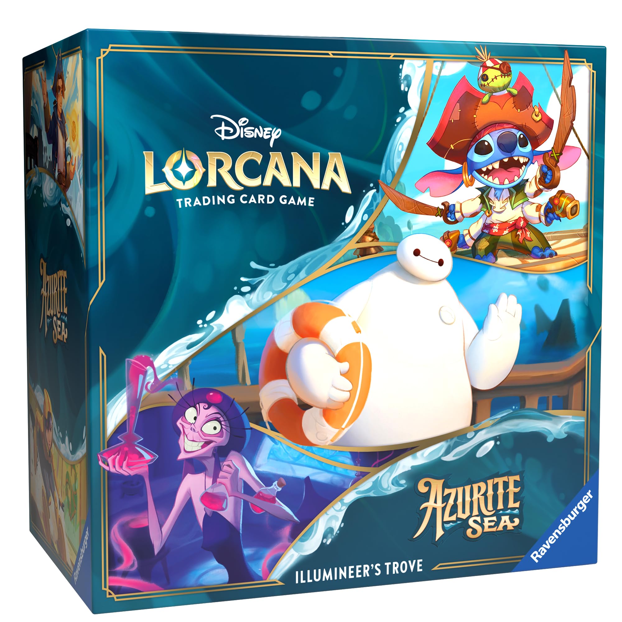 Ravensburger - Disney Lorcana Azurite Sea Illumineer’s Trove, Juego de Mesa, Juego de Cartas, Juego de Estrategia, Juego Niños 8 Años o Más, Regalos Niños 8 Años, Accesorios