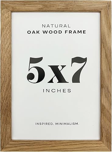 Miniatura 1 de Marco de fotos de 5 x 7 pulgadas, marco bohemio moderno con apertura de fotos de 5 x 7 pulgadas, marco de fotos de madera maciza para paredes,