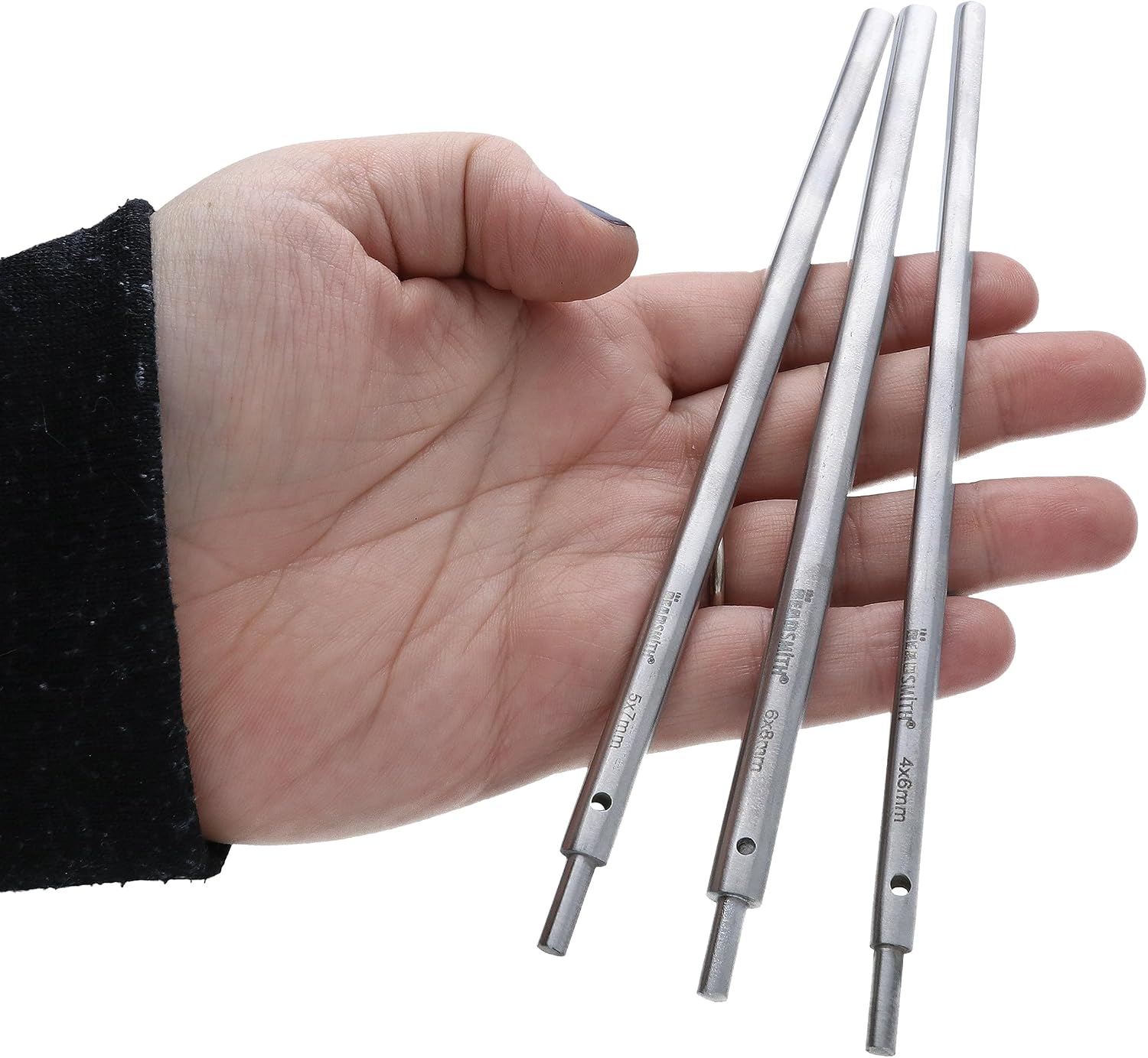The Beadsmith Oval Mandrels – Wire Elements – Works with EZ Coiler Pro – 3 Rods Make 4x6mm, 6x8mm & 5x7mm Oval Shapes – Create Jump Rings, Coiled Beads, Beaded Coils, and Spirals