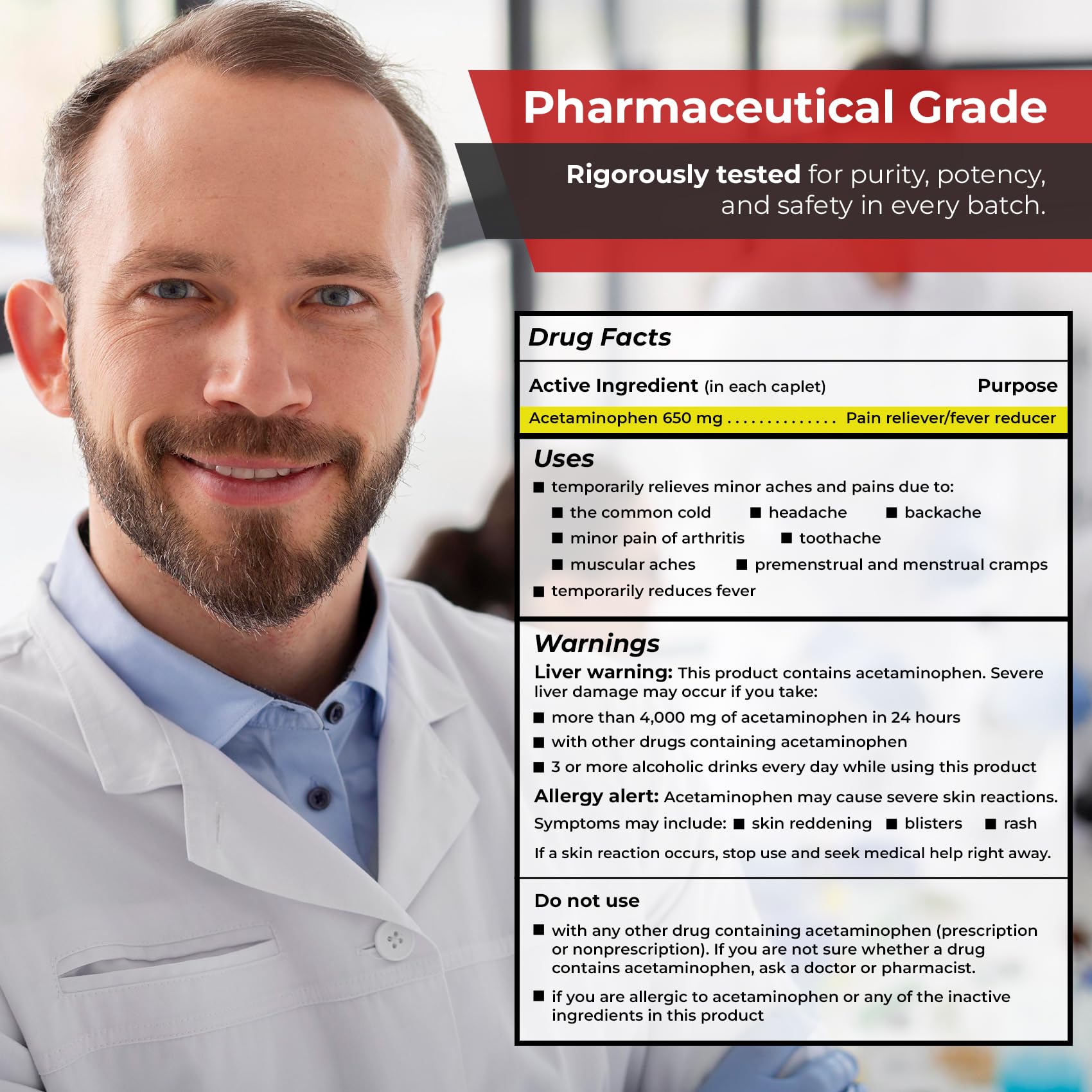 TIME-Cap Labs Acetaminophen 650mg Extended Release, 400 Caplets — Amazon image 9