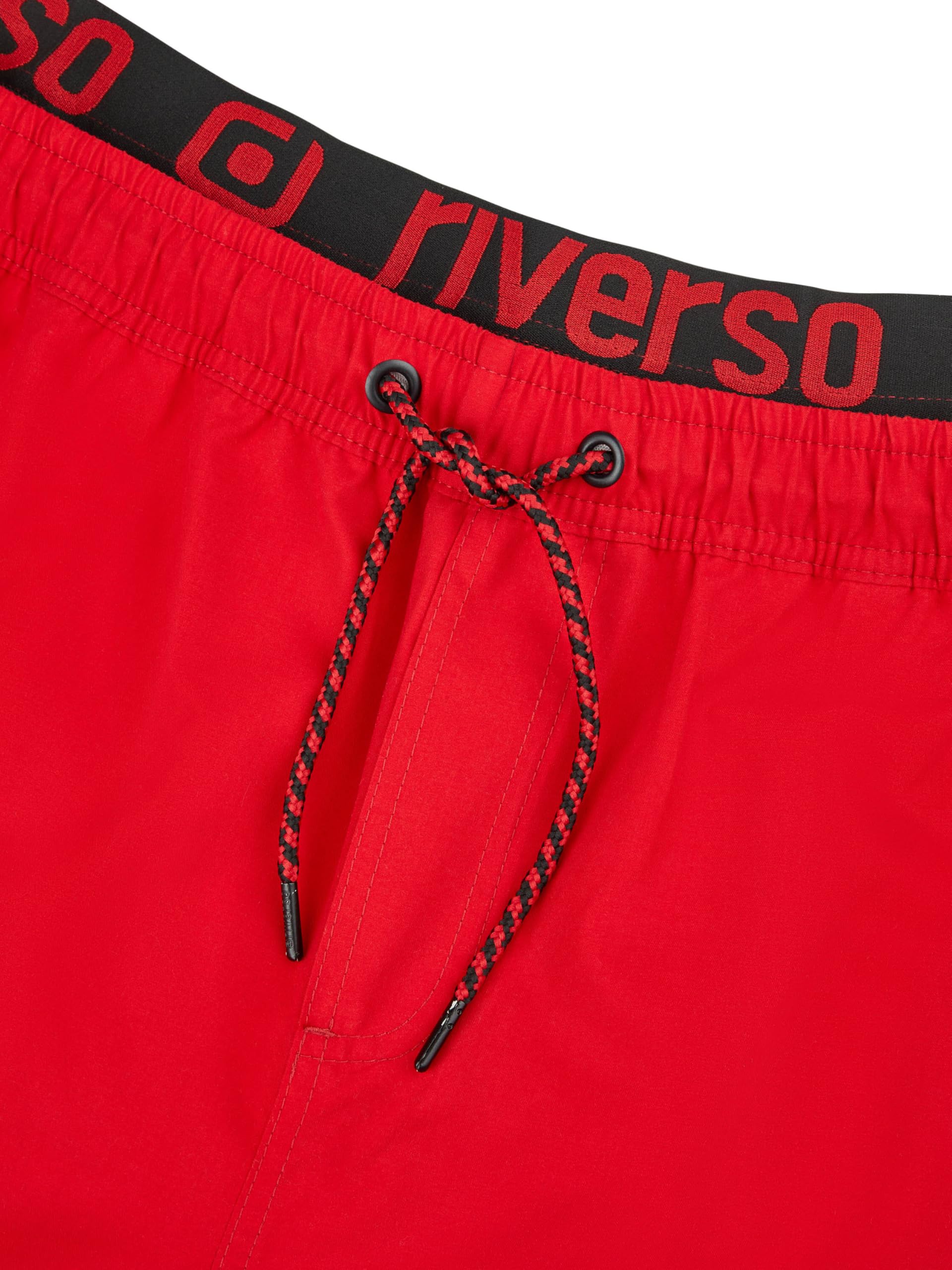 riverso RIVBobby Bañador para hombre, pantalón corto para verano para deporte y playa, con cordón, 100 % poliéster, negro, verde, naranja, rojo, S, M, L, XL, XXL, 3XL, 4XL, 5XL
