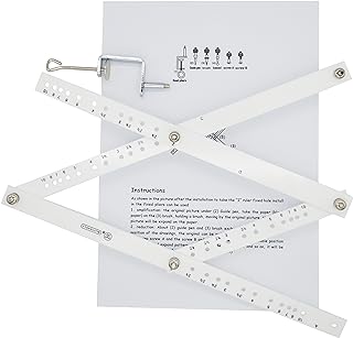Professional Artists Plexiglass Pantograph Artist Drawing Tool Reducer Enlarger Recreate Copy 10 Times Scaling Ruler White