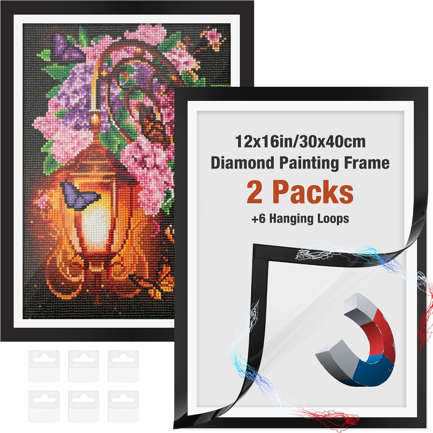 MXJSUA 2 Packs Diamond Painting Frames Photo Frames 30x40 cm