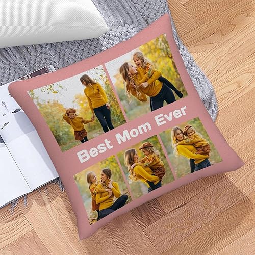 Miniatura 5 de Best Mom Ever Custom Pillowcase  Personalized Photo Collage Throw Pillow Cover, Gift for Family, Couples, Christmas, Valentine's Day, Birthday &