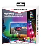 Monster 6&period;5ft Multicolor&sol;Multi-Zone LED Rainbow Flow Light Strip&comma; Customizable Colors&sol;Flash Modes&sol;Brightness With Remote Control&comma; Backlight HDTVs&sol;Computer Desktops