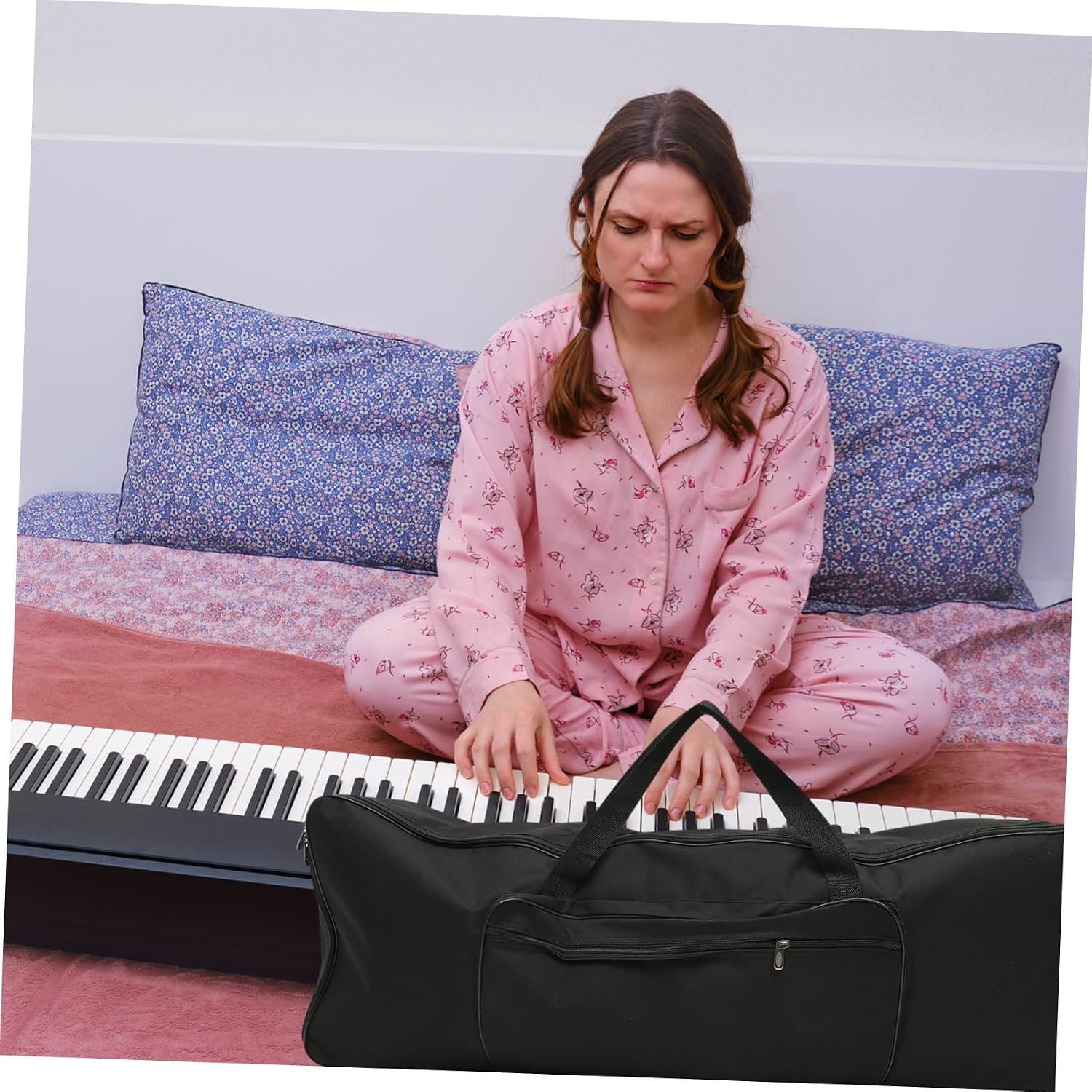 Key Electronic Keyboard Bag Lightweight Strap Piano Case Knapsack for Portable Keyboard Protection and Easy Outdoor Carry