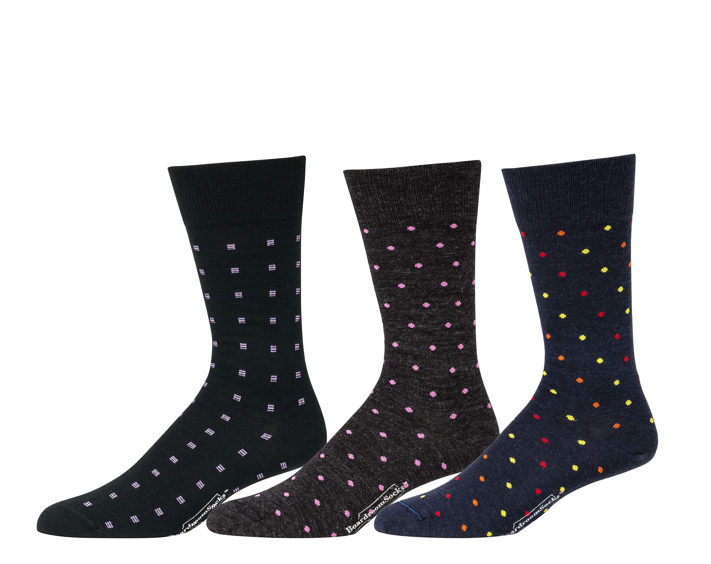 BoardroomSocksMerino Wool Mid-Calf Patterned Socks, Dress Socks for Men