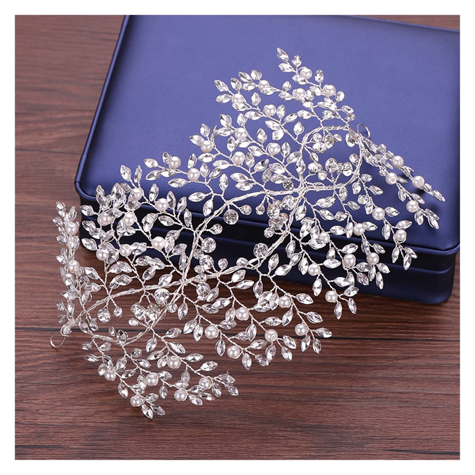 Lusurie Fasce for la Testa del Matrimonio di Strass for la Spina for la Sposa Accessori for Capelli Perle for Capelli Vine Vine Rhinestone Bridal Headpiece