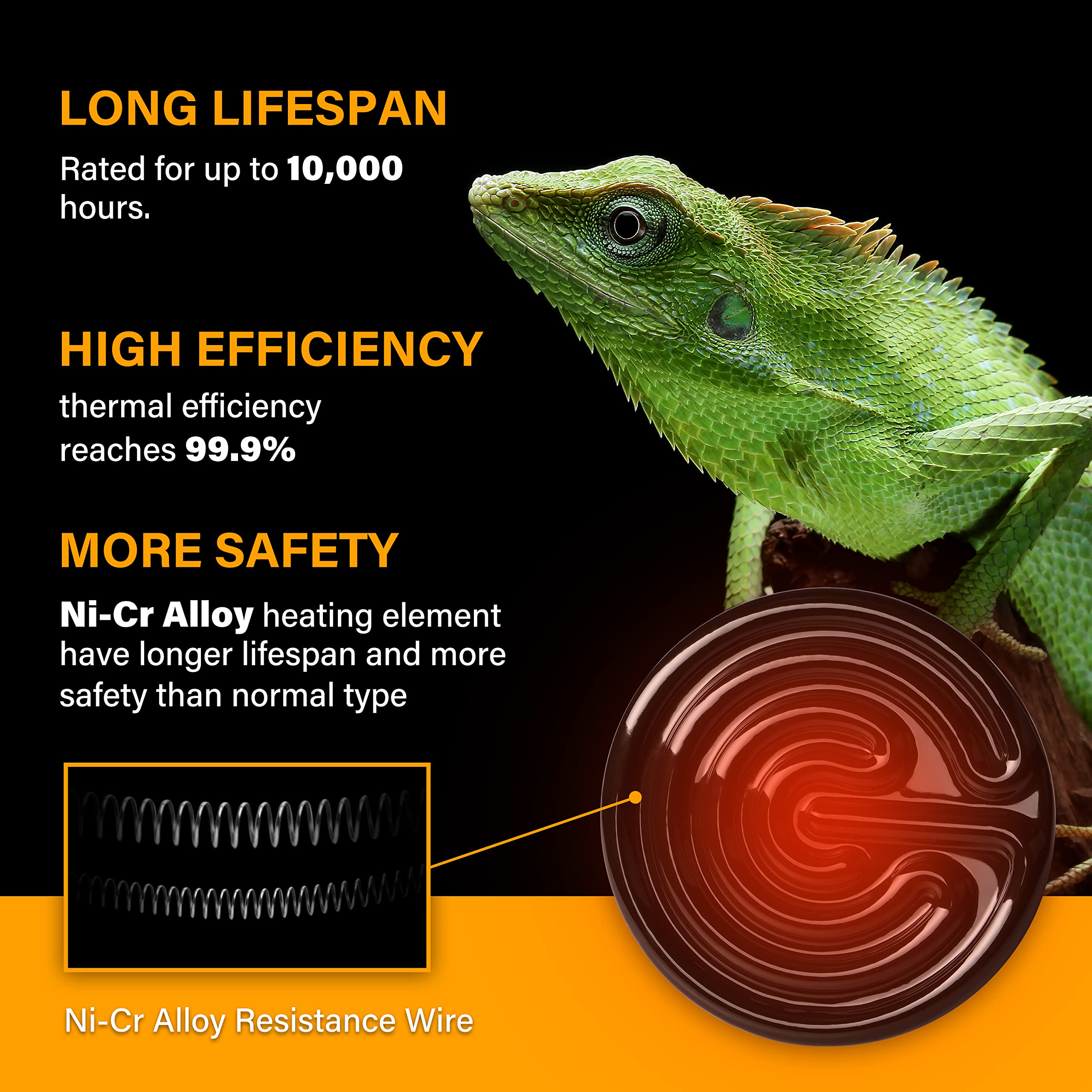 FIVEAGE 100W Mini Ceramic Heat Emitter Bulbs (4-Pack, Pink) - No Light, Infrared Heat For Reptiles, Turtles, Chickens