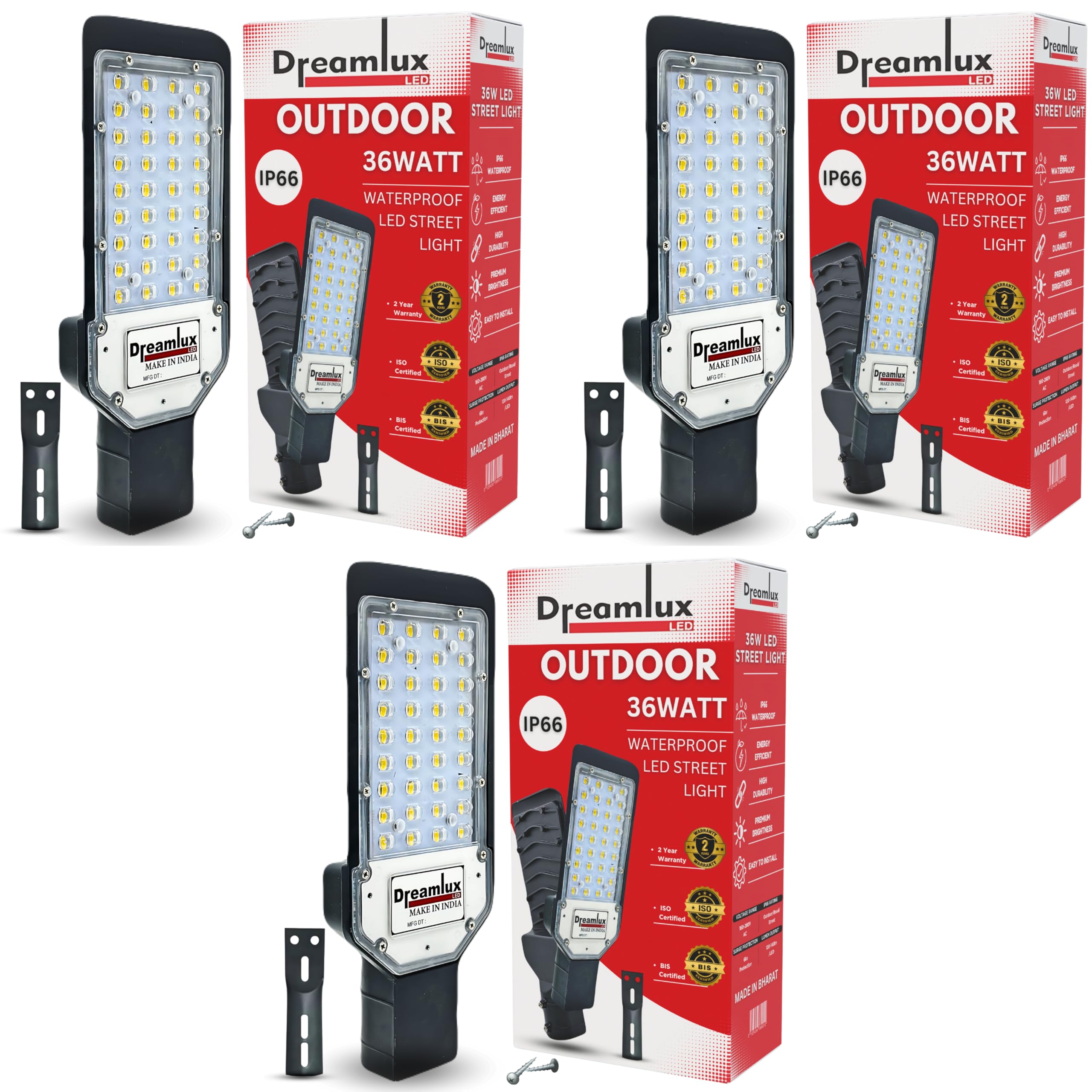 Dreamlux Led Street Light 36w | Waterproof Lens Technology | Excellent Quality 36 Watt Led Street Light for Home | Outdoor Street Light | Street Lamp | Led Street Road Lights Color : White (3)-picture-12
