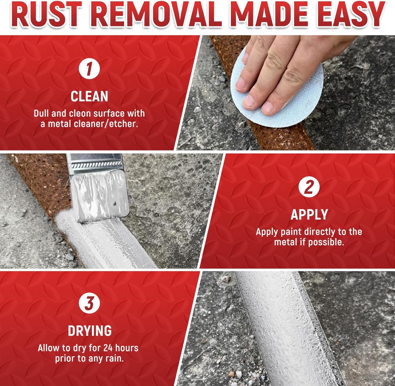 styleonme Water based metal anti rust paint, White 32 Fl Oz, Metal Primer & Preventive Coating, Rust Preventive Paint, Stop Rust and Corrosion Permanently (High-Gloss)