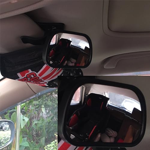 Miniatura 3 de iSaddle Espejo de asiento de coche para bebé, espejo retrovisor delantero para asiento trasero, ajustable, inastillable, espejo de seguridad para