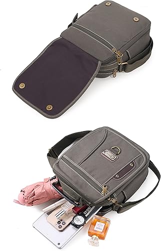 Miniatura 7 de Bolso de mano para hombre, bolso de hombro pequeño de lona, bolso de mensajero, bolsa de viaje, bolsa de trabajo para hombre