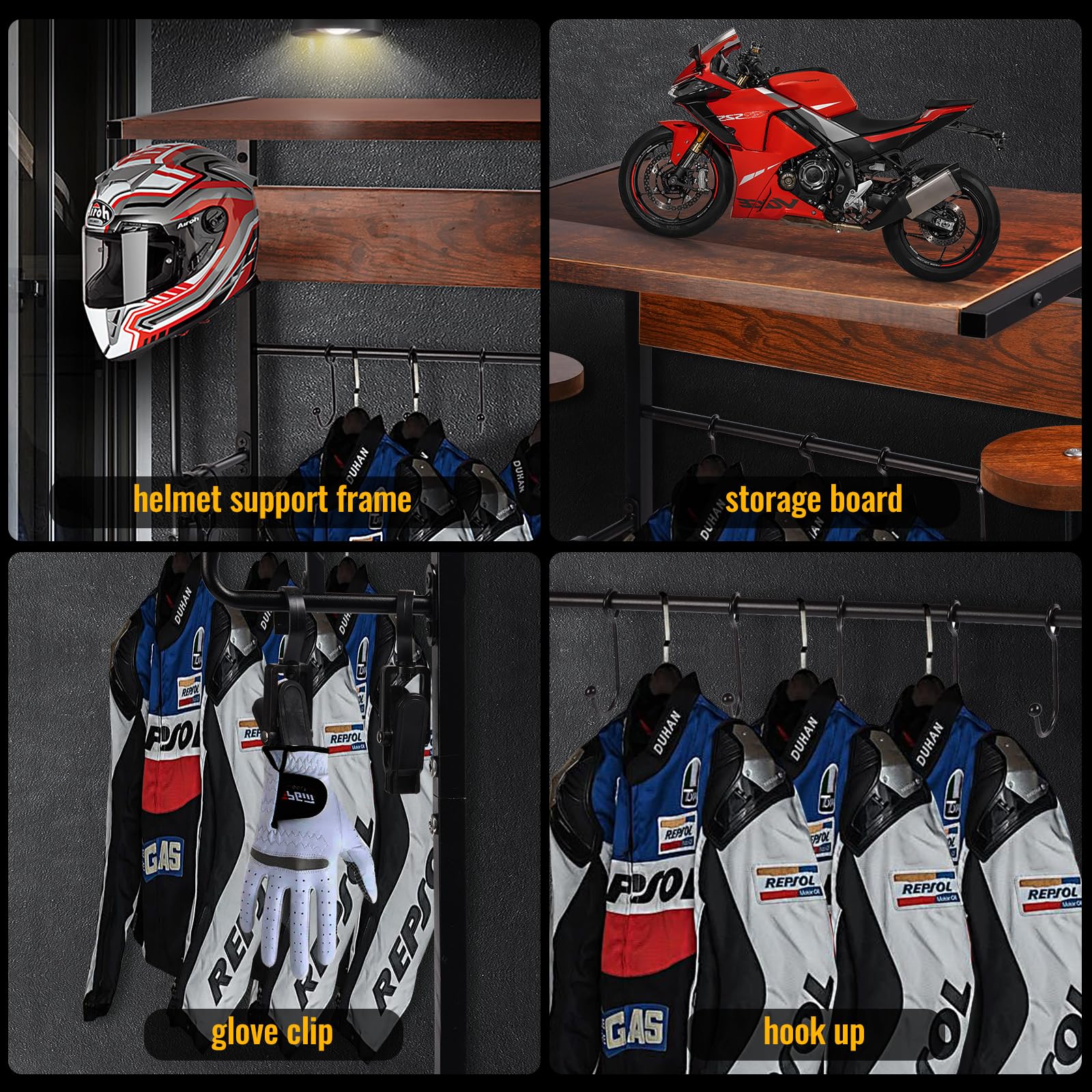 Amazon.com: AUKOUPCIL Soporte de pared para casco, soporte