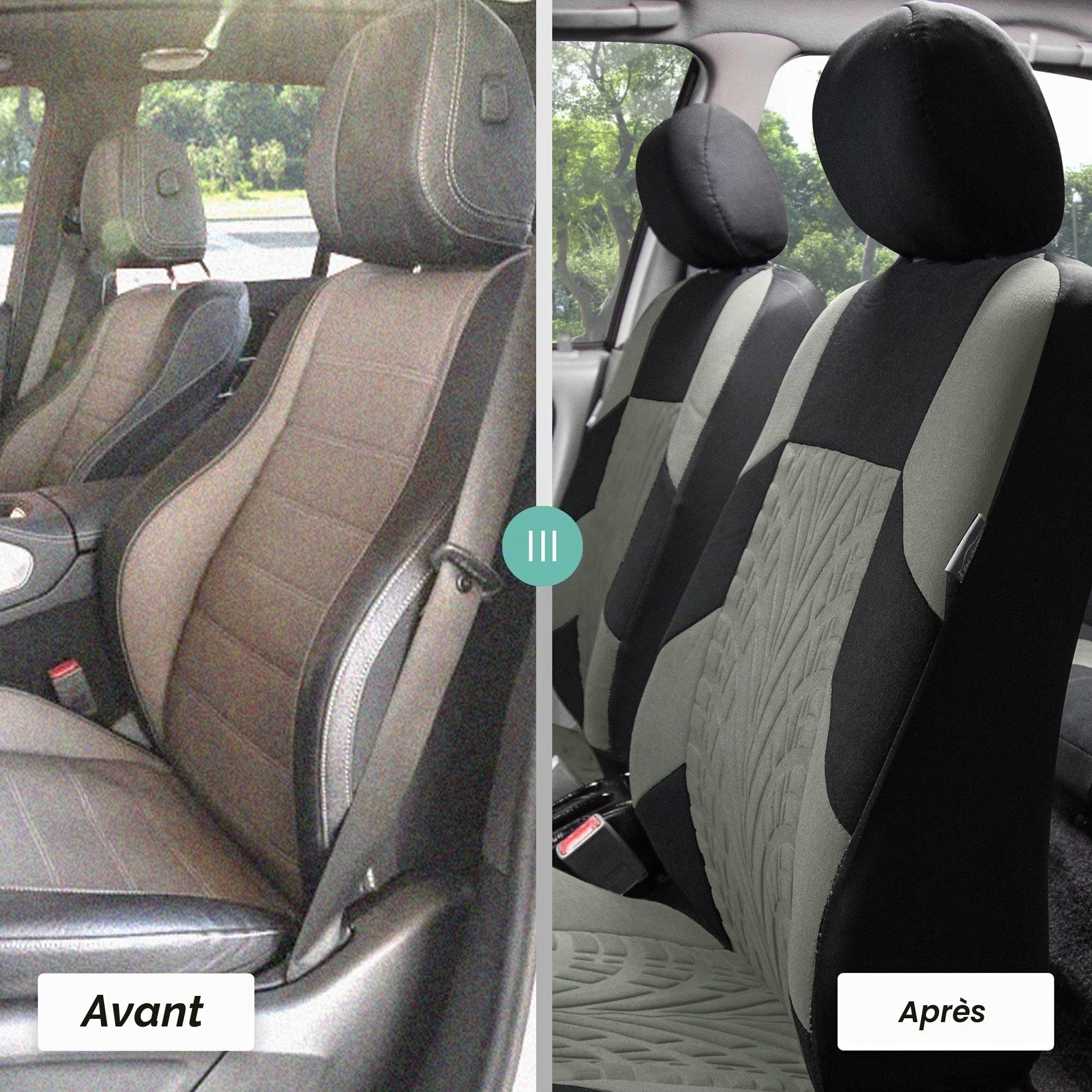 Housse de Siege Voiture pour Renault Megane E Tech 2022+, Housse de Siège Auto Avant et Arrière 4 Saisons, Couvre-Siège Voiture Respirant Imperméable, B-Grey