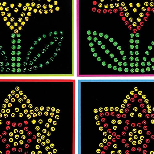 Miniatura 4 de Baker Ross AT604 - Kits de manualidades de lentejuelas de narciso, paquete de 4, suministros creativos de arte y manualidades para que los niños