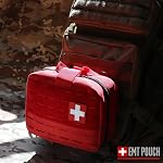 LIVANS Pochette médicale tactique Molle de taille améliorée, Pochette de premiers soins Grande capacité IFAK Moule de poche EMT Pouch Détachable Quick Release Pouch avec Appui-tête Flag inclus et Cross Patch