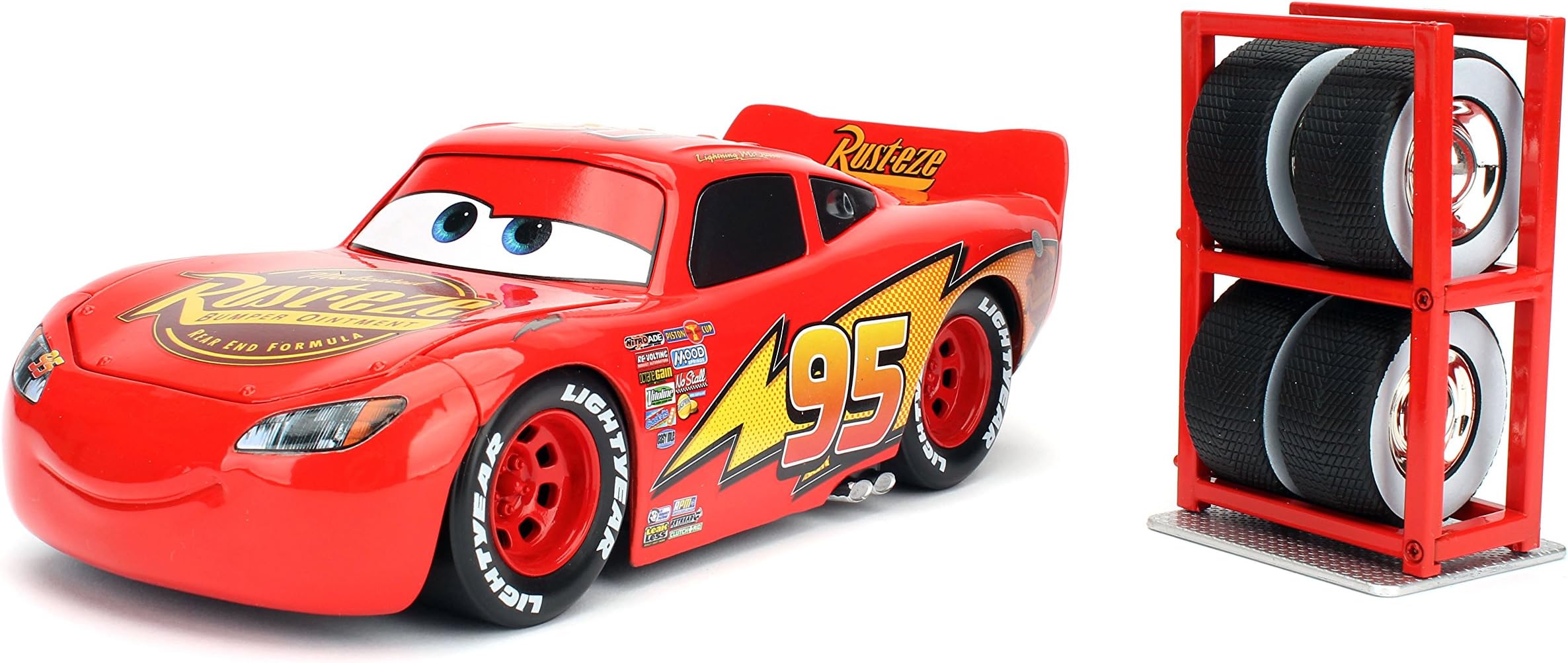 Disney Pixar Cars 3 Lightening McQueen Die-cast Car with Tire Rack
