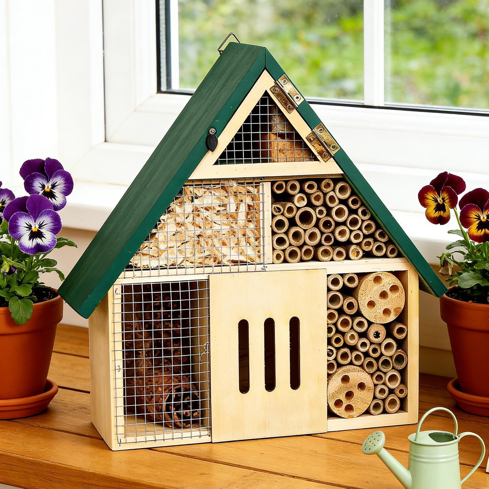 Case Per Da Giardino Decorazione da Giardino in Legno Resistente alle | Casa Degli Impollinatori E Hotel Delle Outdoor Per Recinzione, Albero, Giardino Posteriore, Frutteto, Balcone, Co