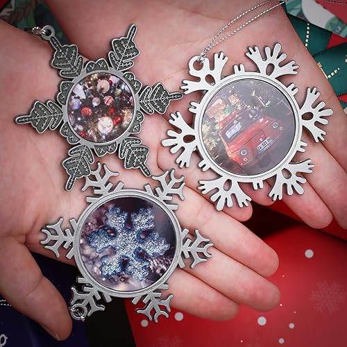 Miniatura 10 de A.F.N.A.L Adorno colgante de Navidad de metal sólido, colgante decorativo de vacaciones, regalo para el hogar y la oficina, ángel y ala, 2.7 x 2.7 x