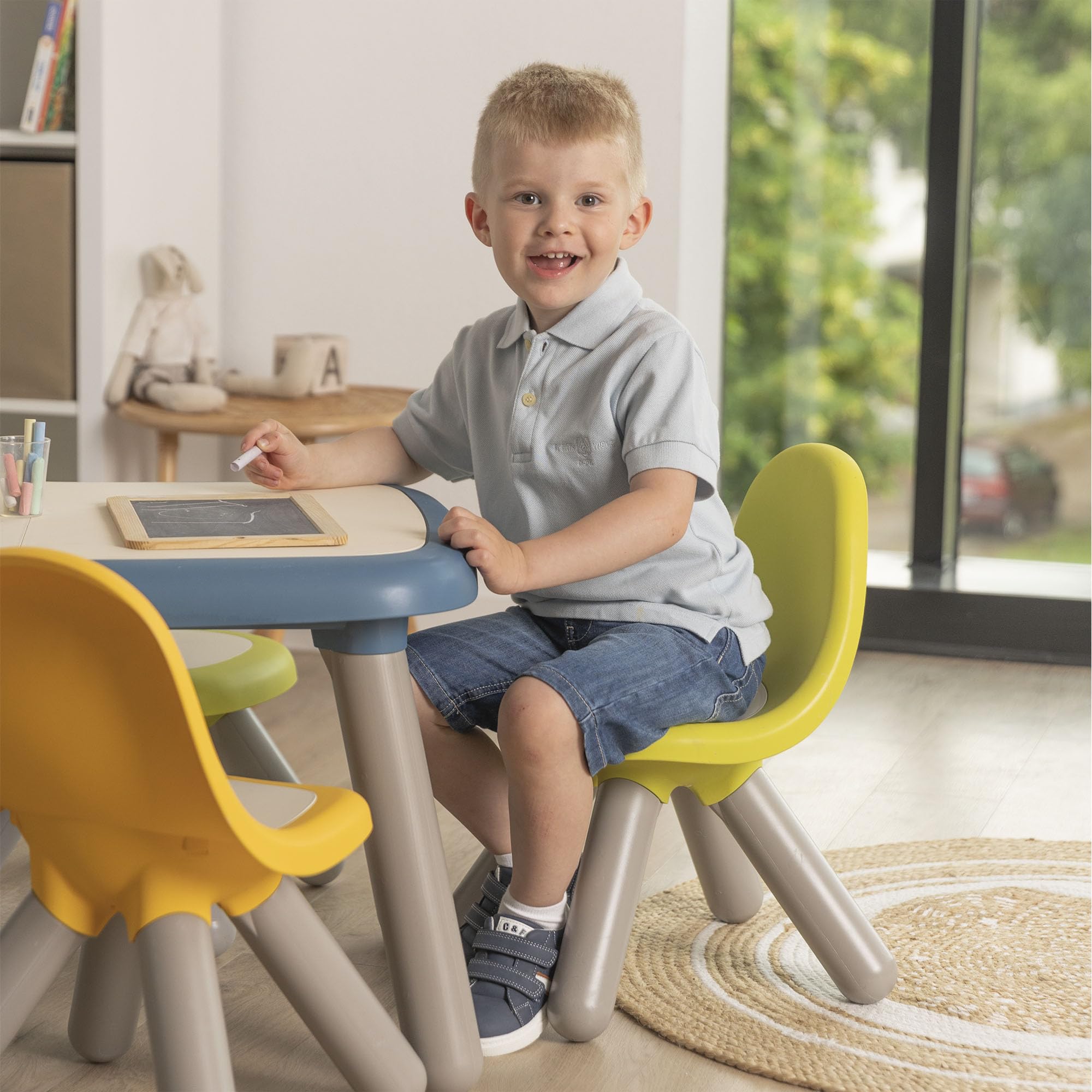Sedia Per Bambini Verde Smoby - Robustissima, Per Esterno/Interno, Portata Fino A 50kg, Età 18 Mesi-8 Anni